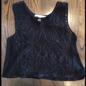 Forever 21 black lace design top